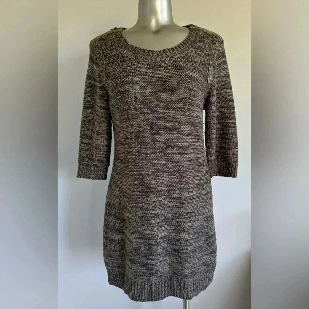 Free | Beige Sweater Tunic 3/4  Sleeves